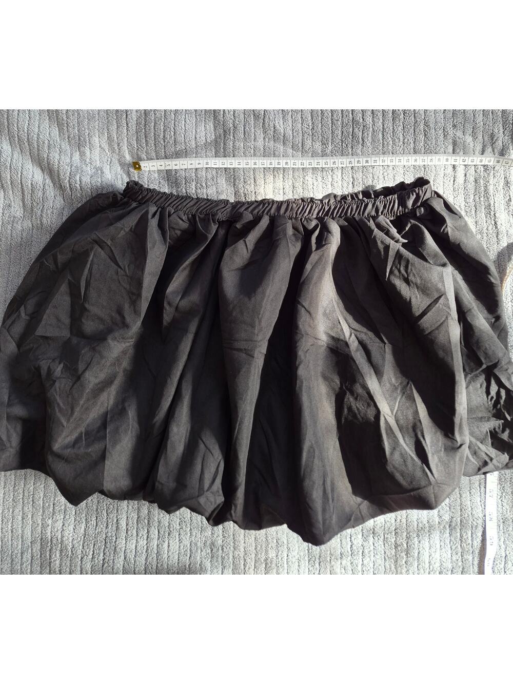 Black Bubble Skirt  Size XL Balloon Hem Stretch Elastic Waist Size 22 Pull-on